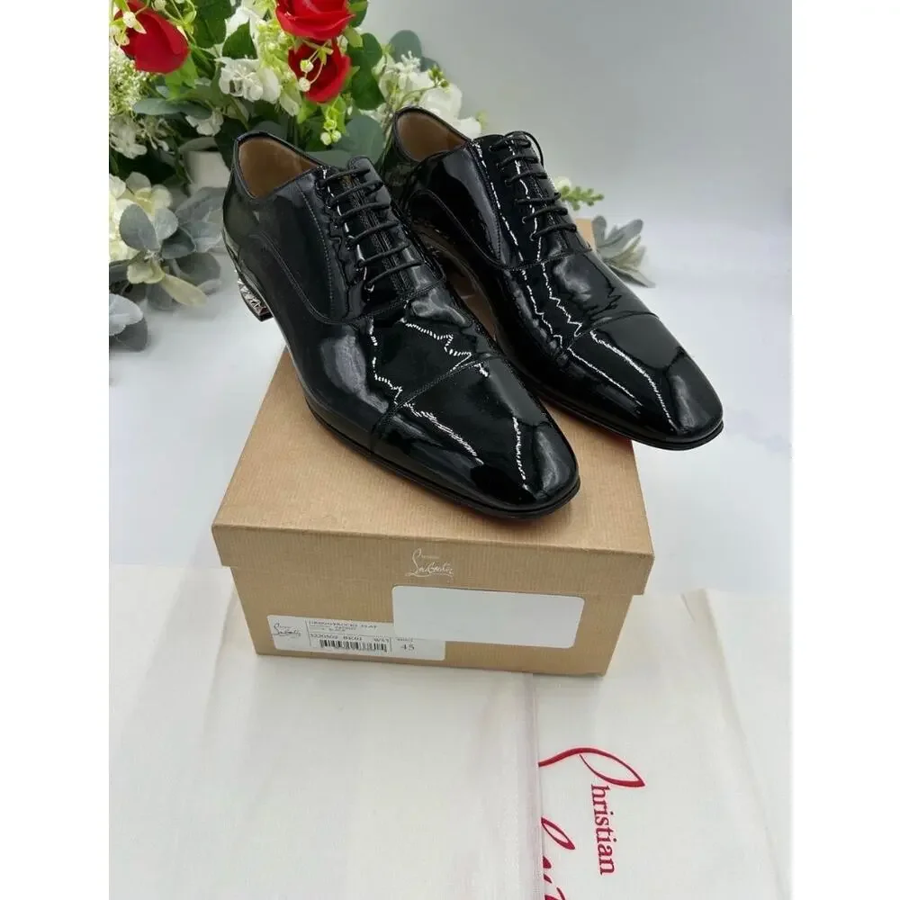 Men\'s Christian Louboutin GREGGYROCKS patent leather spiked Oxford\'s size 45 $1,295 Christian Louboutin  main image 3